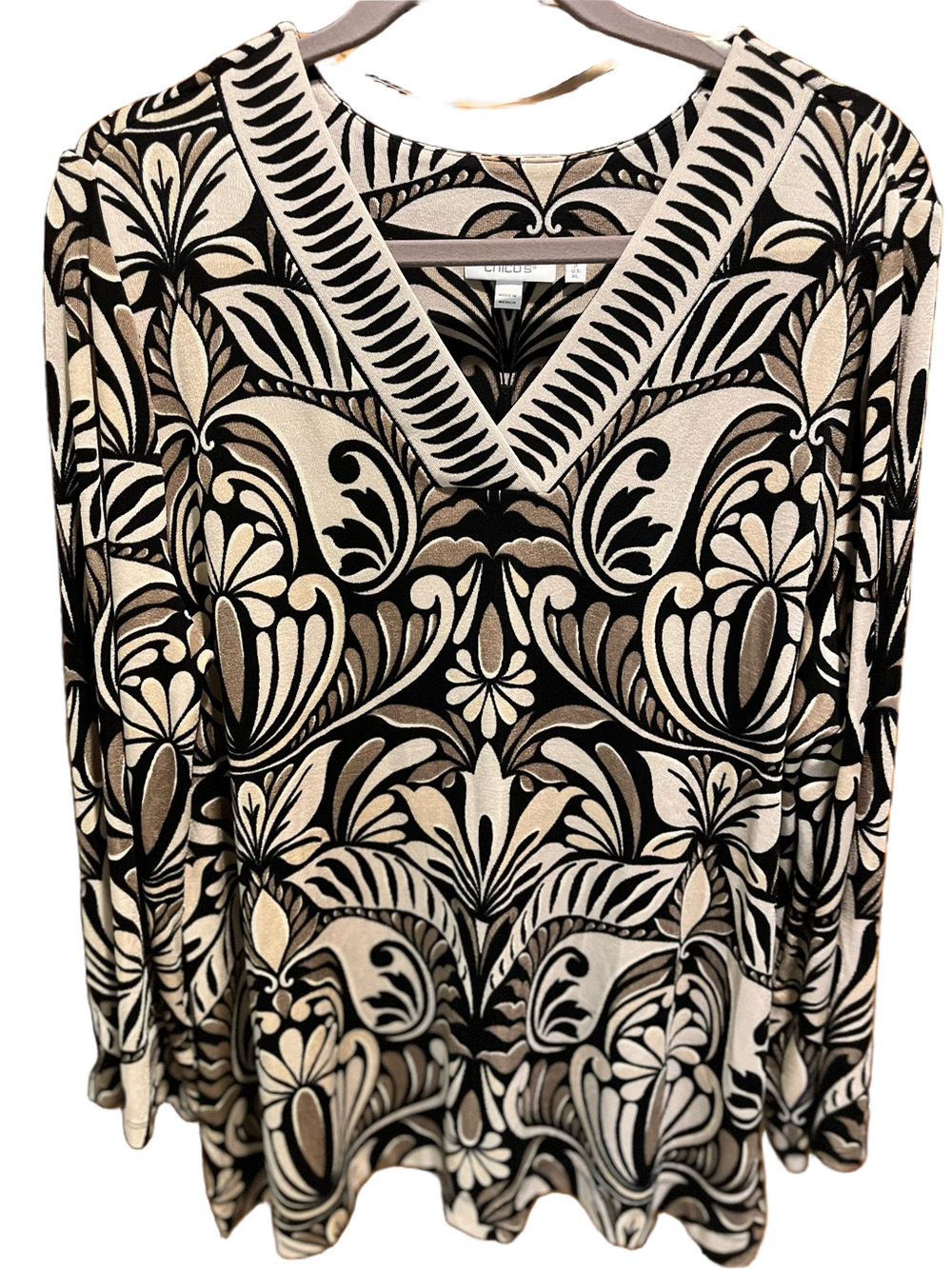 15. NWT WOMENS CHICO’S TRAVELERS 3/XL DETAIL TOP - Picture 4 of 8